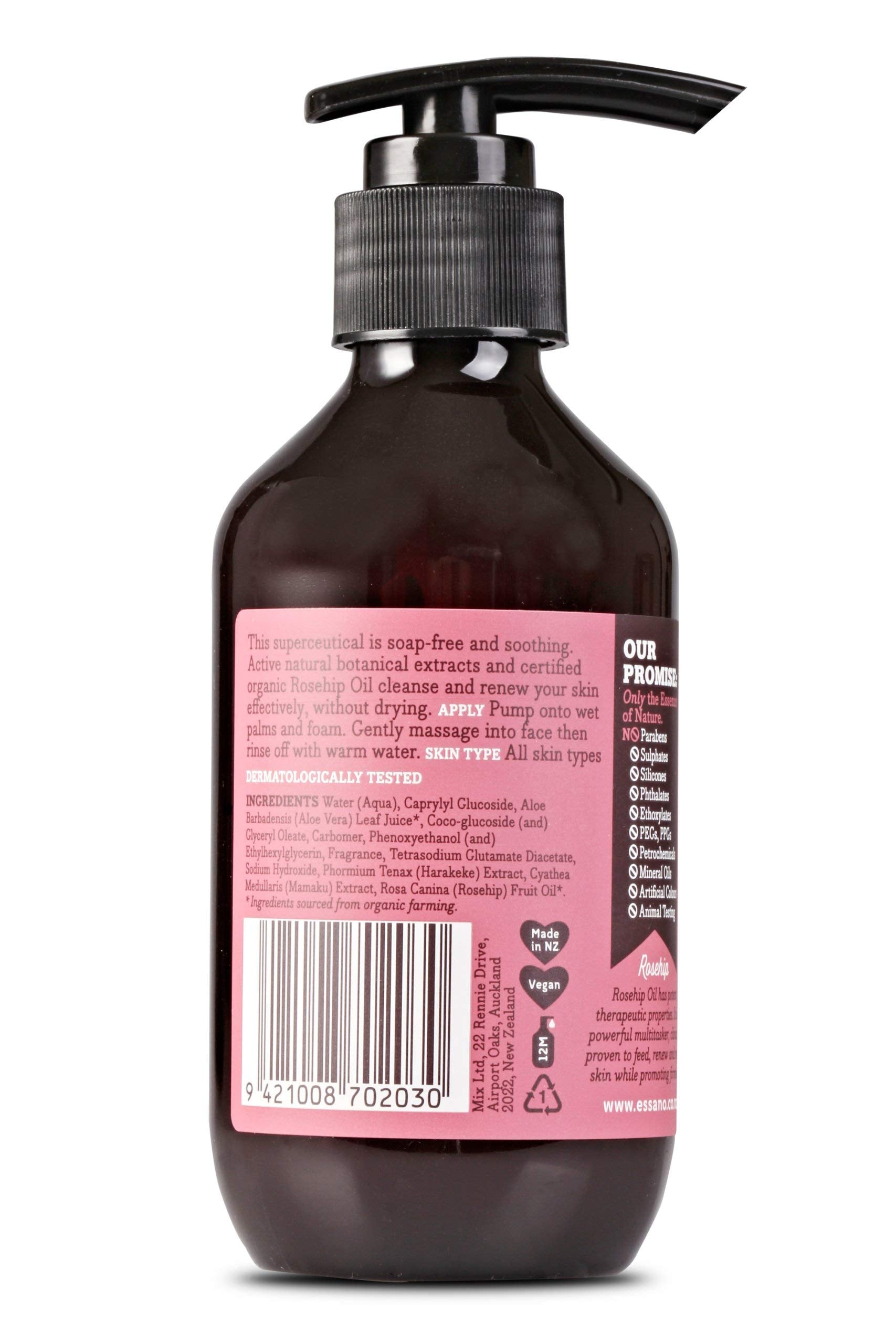 Rosehip Certified Organic Rosehip Gentle Foaming Beauty Facial Wash, 140ml